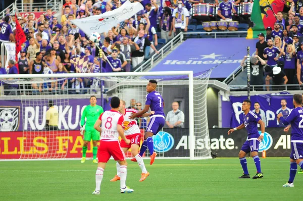 Orlando City Värd För New York Red Bulls Camping World — Stockfoto