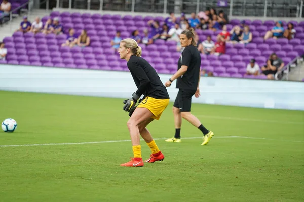 Orgulhos Fotográficos Recebe Portland Thorns Orlando City Stadium Orlando Florida — Fotografia de Stock