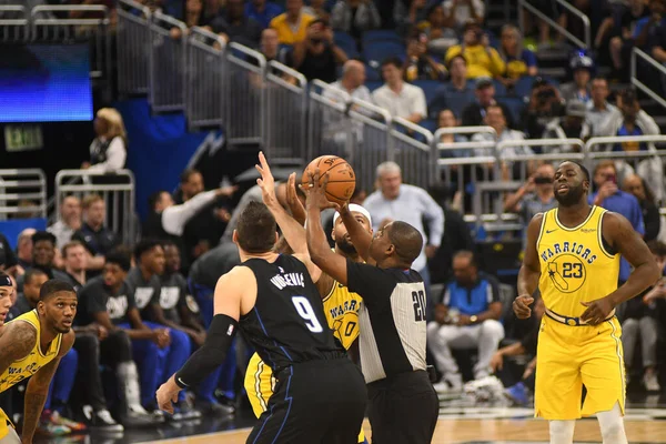 Orlando Magic Värd För Golden State Warriors Amway Center Orlando — Stockfoto