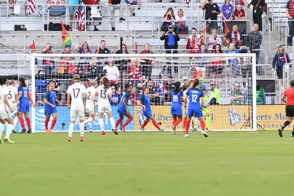 France Compete Agains Germany Shebelives Cup Orlando City Stadium Orlando — Stock Photo, Image