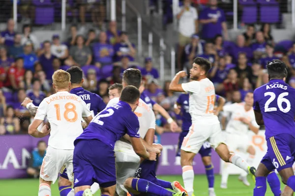 Orlando City Hospeda Atlanta United Exploria Stadium Agosto 2018 Orlando — Fotografia de Stock