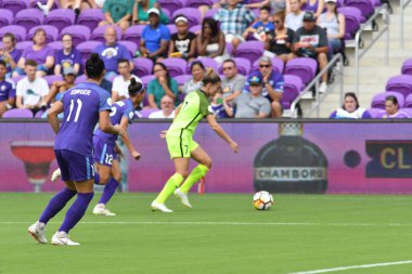 Orlando Pride 21 Temmuz 2018 'de Orlando Florida' daki Exploria Stadyumu 'nda Seattle Reign FC' ye ev sahipliği yapmaktadır. Fotoğraf: Marty Jean-Louis