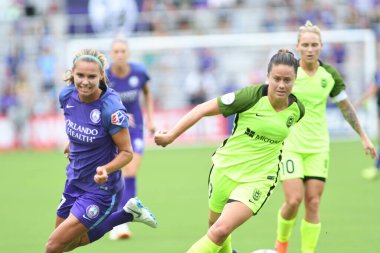 Orlando Pride 21 Temmuz 2018 'de Orlando Florida' daki Exploria Stadyumu 'nda Seattle Reign FC' ye ev sahipliği yapmaktadır. Fotoğraf: Marty Jean-Louis