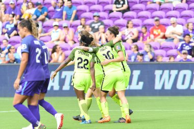 Orlando Pride 21 Temmuz 2018 'de Orlando Florida' daki Exploria Stadyumu 'nda Seattle Reign FC' ye ev sahipliği yapmaktadır. Fotoğraf: Marty Jean-Louis