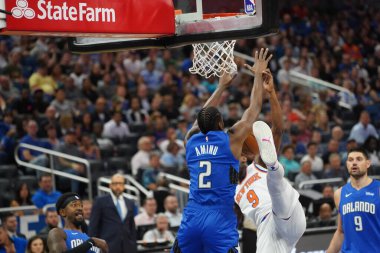 Orlando Magic 30 Ekim 2019 Çarşamba günü Orlando Forida 'daki Amway Center' da New York Knicks 'e ev sahipliği yaptı..
