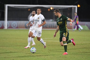 Los Angeles Galaksisi, 14 Temmuz 2020 'de Orlando Florida ABD' deki ESPN Vahşi Spor Dünyası 'nda düzenlenen MLS Sırt Turnuvası sırasında Portland Timbers ile karşı karşıya geldi..
