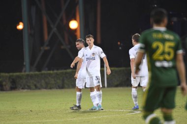 Los Angeles Galaksisi, 14 Temmuz 2020 'de Orlando Florida ABD' deki ESPN Vahşi Spor Dünyası 'nda düzenlenen MLS Sırt Turnuvası sırasında Portland Timbers ile karşı karşıya geldi..
