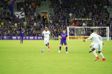 Orlando City SC, 19 Haziran 2019 Çarşamba günü Orlando 'daki Exploria Stadyumu' nda düzenlenen ABD Açık Kupası sırasında New England Devrimi 'ne ev sahipliği yaptı.