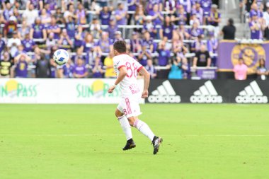 Orlando City, 31 Mart 2018 tarihinde Orlando Florida 'daki Exploria Stadyumu' nda New York Red Bulls 'a ev sahipliği yapmaktadır. Fotoğraf: Marty Jean-Louis