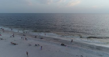 4 Ağustos 2017 'de Florida' daki Güzel Clearwater Sahili 'nin hava görüntüsü..