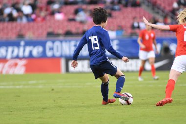 Japonya, İngiltere 'ye karşı Raymond James Stadyumu' nda 5 Mart 2019 'da Tampa Florida' da.