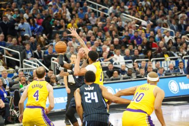 Orlando Magic 11 Aralık 2019 Çarşamba günü Orlando Forida 'daki Amway Center' da Los Angeles Lakers 'a ev sahipliği yaptı..  