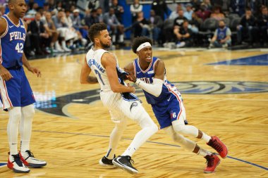 Orlando Magic, Philadelphia 76ers 'ı 13 Kasım 2019 Çarşamba günü Amway Center' da ağırlamaktadır. Fotoğraf: Marty Jean-Louis