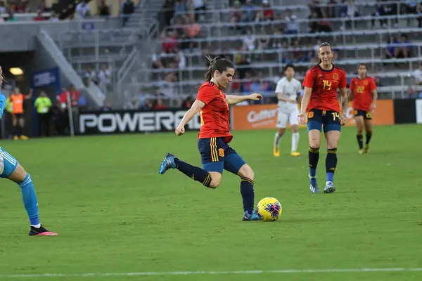 Španělsko Japonsko Zápas Během 2020 Shebelieves Cup Stadionu Exploria Orlando — Stock fotografie