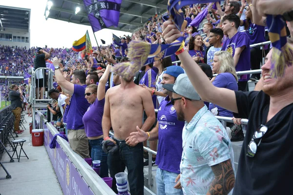 Orlando City Hostí Portland Timbers Stadionu Exploria Orlandu Floridě Dubna — Stock fotografie