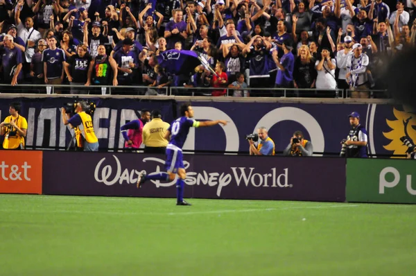 Orlando City Värd För New York Red Bulls Camping World — Stockfoto