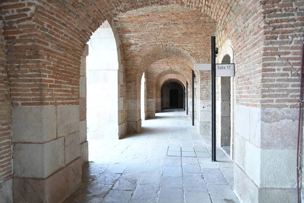 View Brick Entrance Arch Shape — Stock Photo, Image