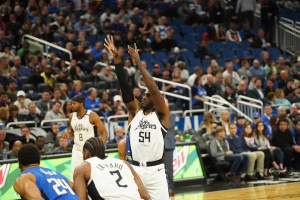 Orlando Magic Φιλοξενεί Clippers Στο Amway Center Στο Ορλάντο Φλόριντα — Φωτογραφία Αρχείου