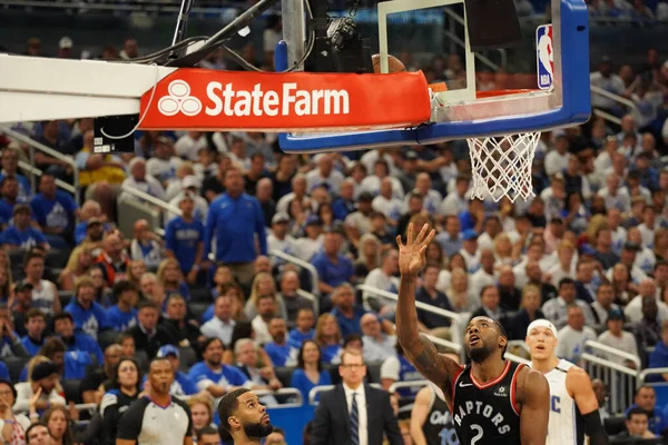 Orlando Magic Hospeda Toronto Rapters Durante Playoff Nba Amway Arena — Fotografia de Stock