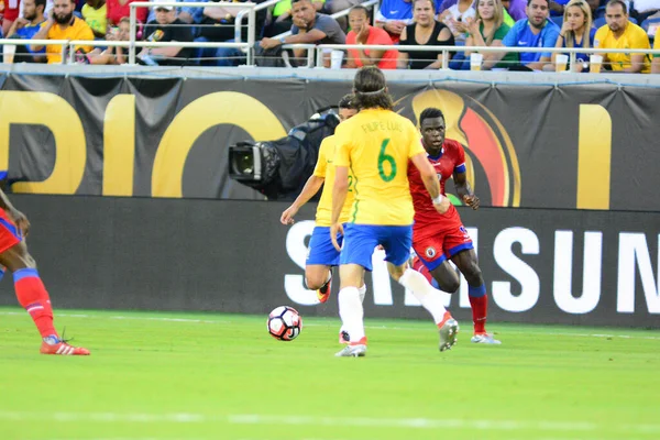 Brazília Szembesül Haitivel Copa America Centenario Alatt Orlando Floridában Camping — Stock Fotó
