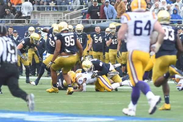 Notre Dame Twarz Lsu Podczas Citrus Bowl Camping World Stadium — Zdjęcie stockowe