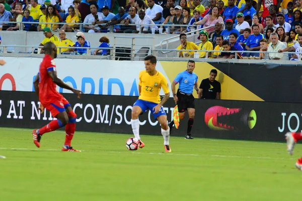 Brazília Szembesül Haitivel Copa America Centenario Alatt Orlando Floridában Camping — Stock Fotó