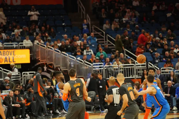 Orlando Magic Värd För Oklahoma Thunder Amway Center Orlando Florida — Stockfoto