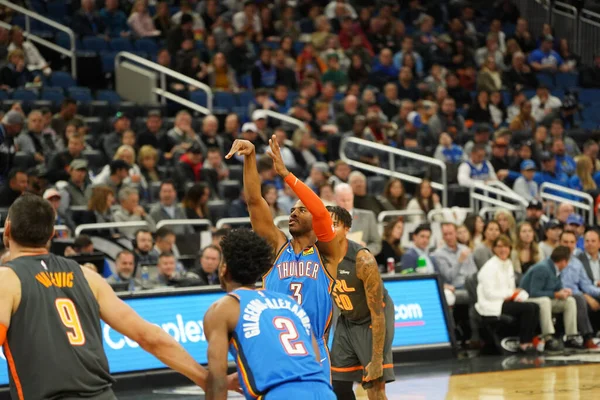 Orlando Magic Host Oklahoma Thunder Amway Center Orlando Florida Wednesday — Stock Photo, Image