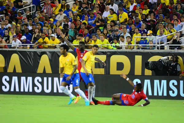 Brasil Enfrenta Haití Durante Copa América Centenario Orlando Florida Camping —  Fotos de Stock