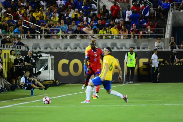 Brasil Enfrenta Haiti Durante Centenário Copa América Orlando Florida Camping — Fotografia de Stock