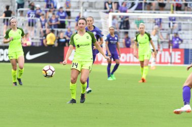 Orlando Pride 21 Temmuz 2018 'de Orlando Florida' daki Exploria Stadyumu 'nda Seattle Reign FC' ye ev sahipliği yapmaktadır. Fotoğraf: Marty Jean-Louis