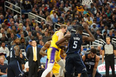 Orlando Magic 11 Aralık 2019 Çarşamba günü Orlando Forida 'daki Amway Center' da Los Angeles Lakers 'a ev sahipliği yaptı..  