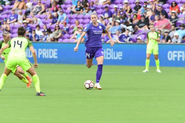 Orlando Pride 21 Temmuz 2018 'de Orlando Florida' daki Exploria Stadyumu 'nda Seattle Reign FC' ye ev sahipliği yapmaktadır. Fotoğraf: Marty Jean-Louis