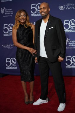 15 Ekim 2019 'da Nashville, Tennessee' deki Linbscome Üniversitesi 'nde verilen 50. GMA Dove Ödülleri sırasında kırmızı halı. 