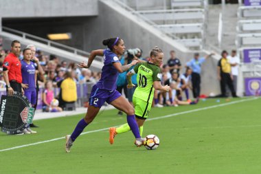 Orlando Pride 21 Temmuz 2018 'de Orlando Florida' daki Exploria Stadyumu 'nda Seattle Reign FC' ye ev sahipliği yapmaktadır. Fotoğraf: Marty Jean-Louis