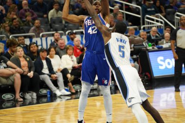 Orlando Magic, Philadelphia 76ers 'ı 13 Kasım 2019 Çarşamba günü Amway Center' da ağırlamaktadır. Fotoğraf: Marty Jean-Louis