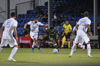 Los Angeles Galaksisi, 14 Temmuz 2020 'de Orlando Florida ABD' deki ESPN Vahşi Spor Dünyası 'nda düzenlenen MLS Sırt Turnuvası sırasında Portland Timbers ile karşı karşıya geldi. 