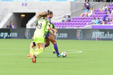 Orlando Pride 21 Temmuz 2018 'de Orlando Florida' daki Exploria Stadyumu 'nda Seattle Reign FC' ye ev sahipliği yapmaktadır. Fotoğraf: Marty Jean-Louis