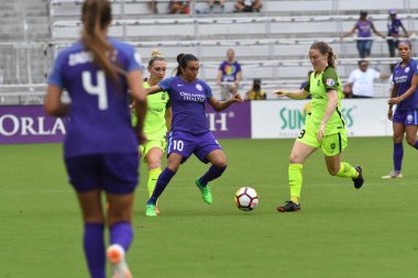 Orlando Pride 21 Temmuz 2018 'de Orlando Florida' daki Exploria Stadyumu 'nda Seattle Reign FC' ye ev sahipliği yapmaktadır. Fotoğraf: Marty Jean-Louis