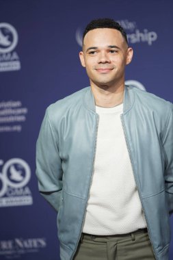 15 Ekim 2019 'da Nashville, Tennessee' deki Linbscome Üniversitesi 'nde verilen 50. GMA Dove Ödülleri sırasında kırmızı halı. 