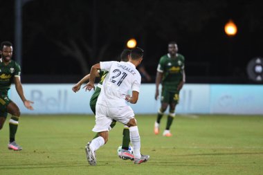 Los Angeles Galaksisi, 14 Temmuz 2020 'de Orlando Florida ABD' deki ESPN Vahşi Spor Dünyası 'nda düzenlenen MLS Sırt Turnuvası sırasında Portland Timbers ile karşı karşıya geldi. 