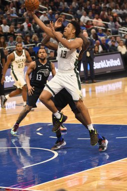 Orlando Magic, 19 Ocak 2019 Cumartesi günü Orlando Florida 'daki Amway Arena' da Milwaukee Doları 'na ev sahipliği yapıyor..