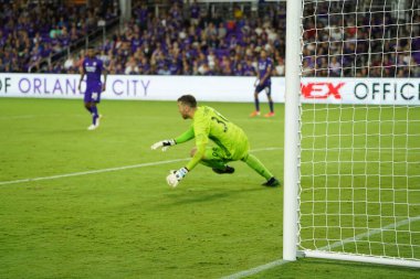 Orlando City SC, 19 Haziran 2019 Çarşamba günü Orlando 'daki Exploria Stadyumu' nda düzenlenen ABD Açık Kupası sırasında New England Devrimi 'ne ev sahipliği yaptı.