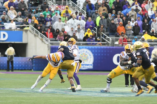 Notre Dame Affronte Les Lsu Lors Citrus Bowl Camping World — Photo