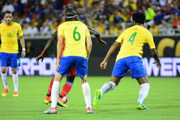 Brazylia Twarzą Haiti Podczas Copa America Centenario Orlando Florida Camping — Zdjęcie stockowe