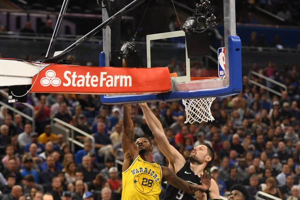 Die Orlando Magic Empfangen Donnerstag Februar 2019 Die Golden State — Stockfoto