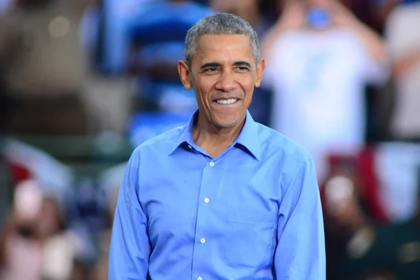 Presidente Barack Obama Habla Mitin Campaña Estadio Heritage Park Osceola — Foto de Stock