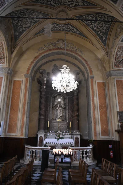 Interior Una Pequeña Iglesia Francia — Foto de Stock