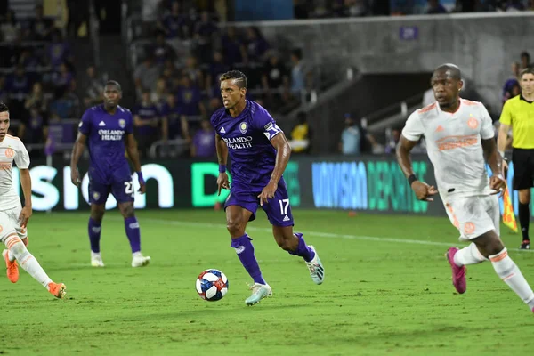 Orlando City, 23 Ağustos 2019 Cuma günü Florida, Orlando 'daki Exploria Stadyumu' nda Atlanta United 'a ev sahipliği yaptı.