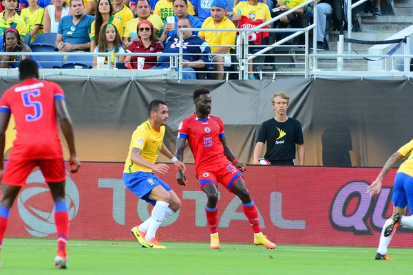 Brasil Enfrenta Haiti Durante Centenário Copa América Orlando Florida Camping — Fotografia de Stock